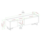 Mobile TV moderno Allen da 160 cm in legno con scomparti