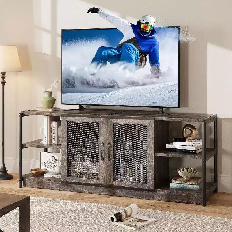 Mobile TV con Armadietto e Ante a Rete