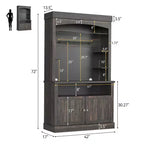 Credenza da cucina da 183 cm con contenitore e luci a LED