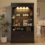 Credenza da cucina da 183 cm con contenitore e luci a LED