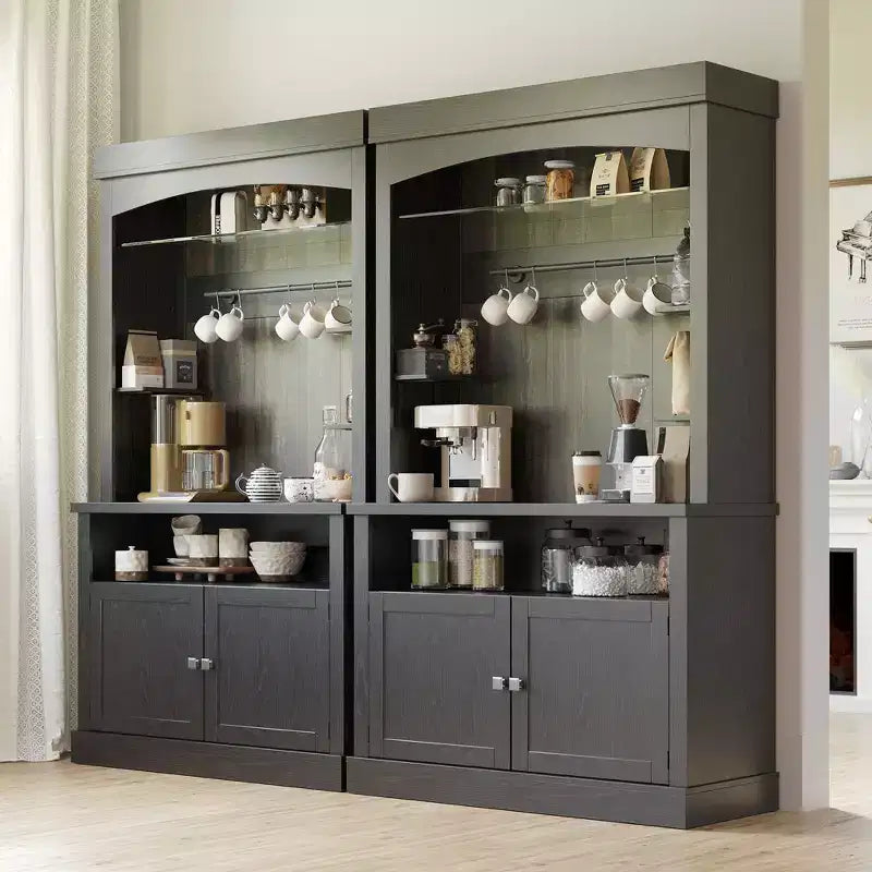 Credenza da cucina da 183 cm con contenitore e luci a LED