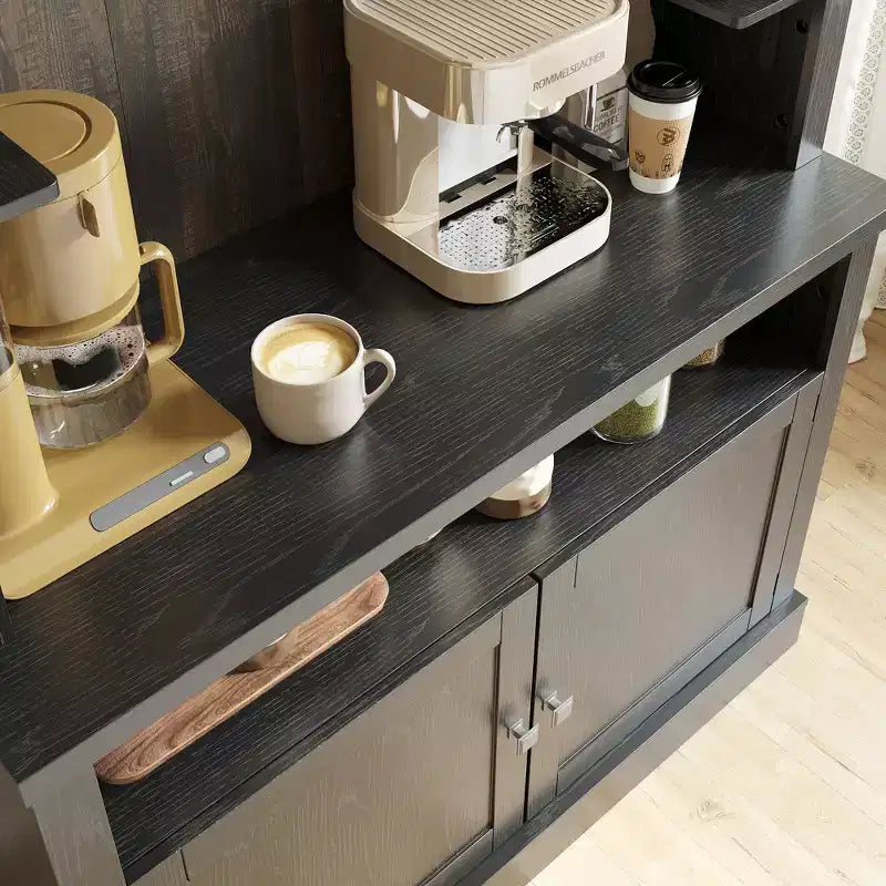 Credenza da cucina da 183 cm con contenitore e luci a LED