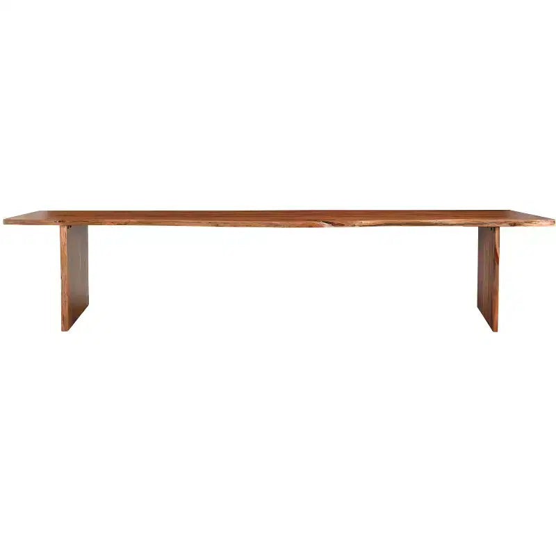 Panca da pranzo in legno massello con bordo naturale da 60 pollici