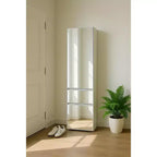 Armadio a torre modulare Slim con specchio - Finitura Rovere