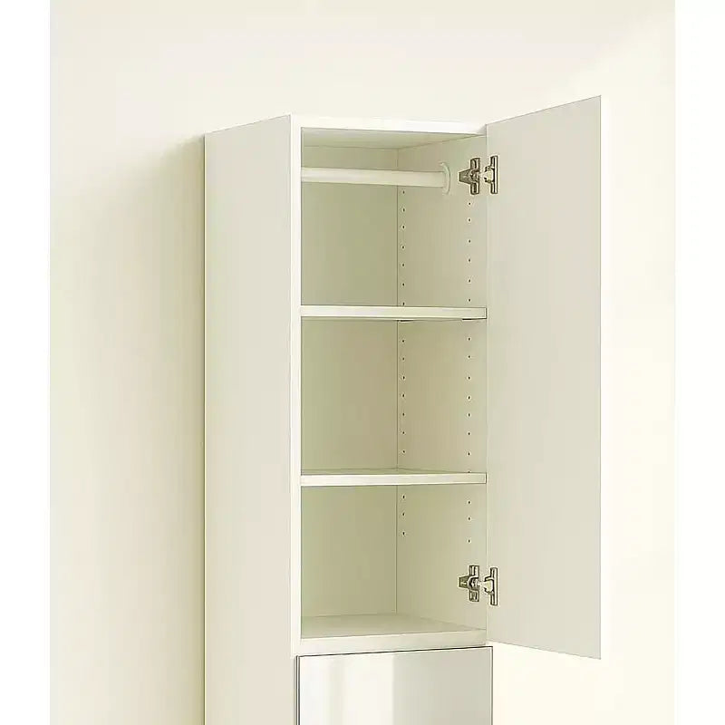 Armadio a torre modulare Slim con specchio - Finitura Rovere