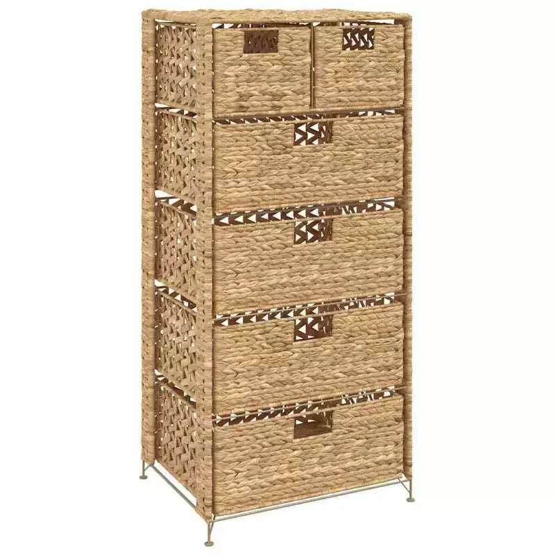 Cassettiera contenitore in giacinto d'acqua con 6 cesti – 47 x 37 x 100 cm
