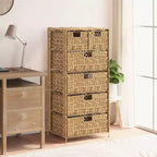 Cassettiera contenitore in giacinto d'acqua con 6 cesti – 47 x 37 x 100 cm