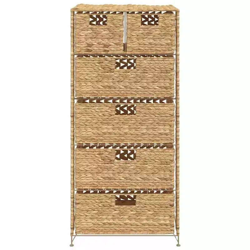 Cassettiera contenitore in giacinto d'acqua con 6 cesti – 47 x 37 x 100 cm