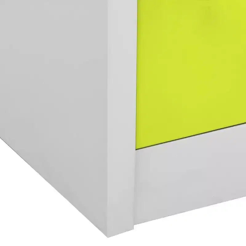 Set di armadietti industriali in acciaio - Grigio e Verde