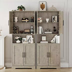 Dispensa da cucina indipendente con ante e ripiani regolabili, armadio contenitore alto 178 cm