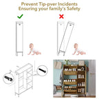 Scarpiera in Rattan con 3 Cassetti a Ribalta - Organizzatore per Scarpe Stretto a 4 Ripiani per Ingresso