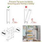 Scarpiera in Rattan con 3 Cassetti a Ribalta - Organizzatore per Scarpe Stretto a 4 Ripiani per Ingresso