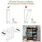 Scarpiera in Rattan con 3 Cassetti a Ribalta - Organizzatore per Scarpe Stretto a 4 Ripiani per Ingresso