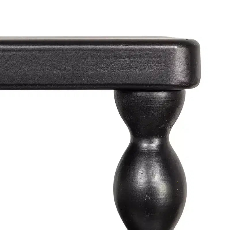 Tavolino d'appoggio rettangolare con gambe a bobina