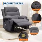 Poltrona Reclinabile Power Lift con Funzione Massaggio e Riscaldamento per Anziani