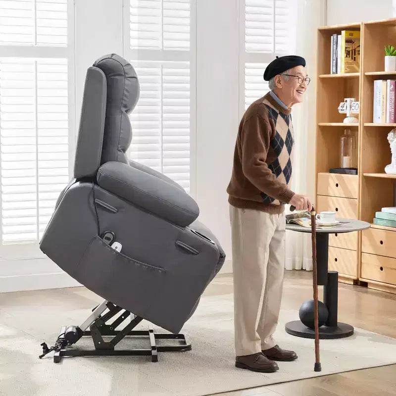 Poltrona Reclinabile Power Lift con Funzione Massaggio e Riscaldamento per Anziani
