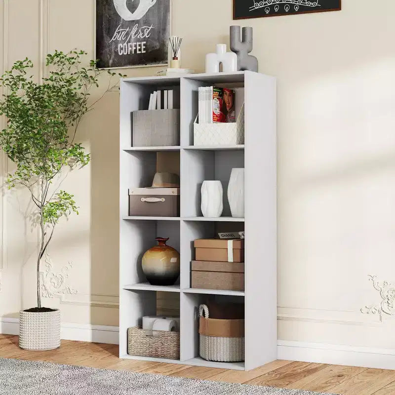 Organizzatore Portaoggetti a 8 Cubi con Pannelli Posteriori Rimovibili - Libreria Aperta Extra Lunga e Robusta da 47,7 Pollici