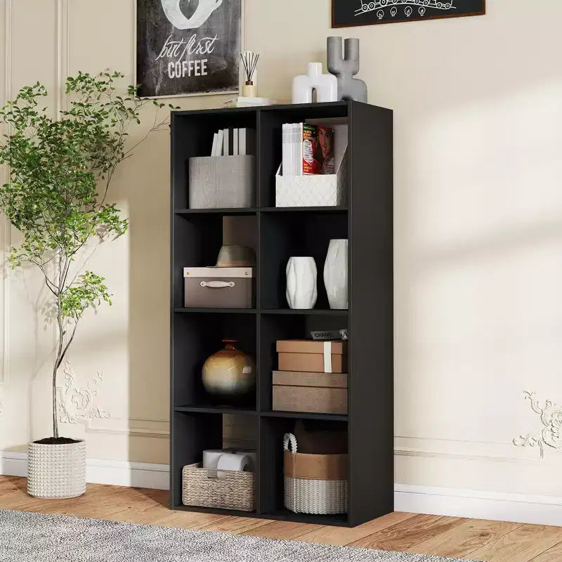 Organizzatore Portaoggetti a 8 Cubi con Pannelli Posteriori Rimovibili - Libreria Aperta Extra Lunga e Robusta da 47,7 Pollici