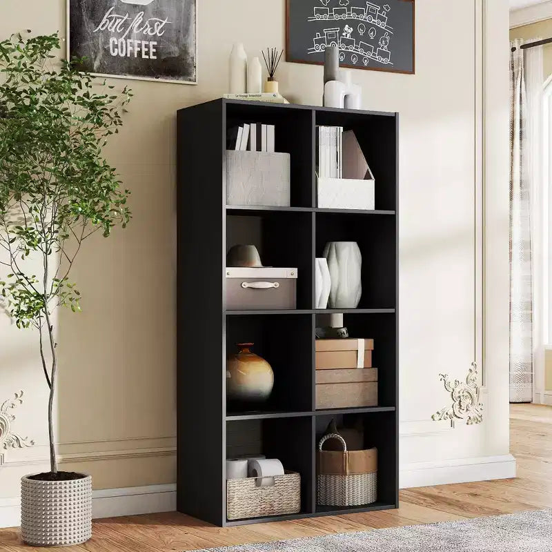 Organizzatore Portaoggetti a 8 Cubi con Pannelli Posteriori Rimovibili - Libreria Aperta Extra Lunga e Robusta da 47,7 Pollici