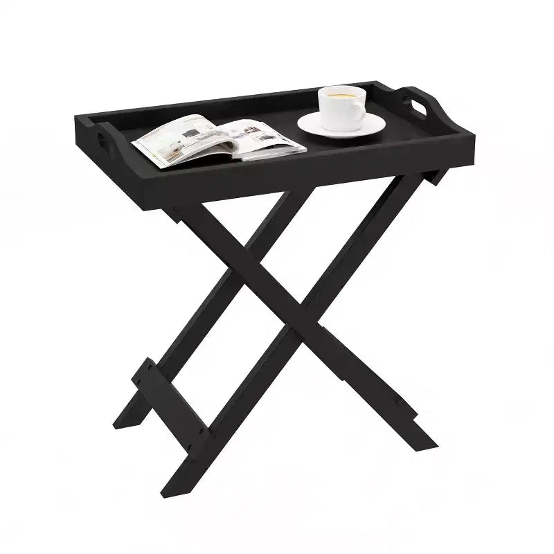 Tavolino pieghevole Lavish Home con vassoio rimovibile