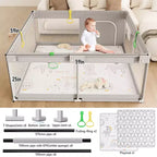 Box per bambini con tappeto, 150x150 cm, recinzione attività interna ed esterna per neonati e bambini piccoli
