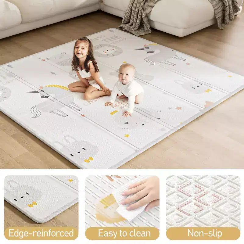 Box per bambini con tappeto, 150x150 cm, recinzione attività interna ed esterna per neonati e bambini piccoli