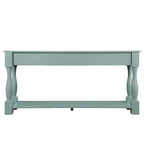 Consolle da 63'' con 3 cassetti e ripiano inferiore, blu retrò