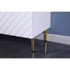 Mobile contenitore a 4 ante – Organizzatore in MDF di legno con gambe in metallo