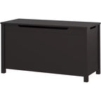 Baule portagiochi in legno con coperchio e cerniera di sicurezza, panca per bambini, marrone scuro (80 x 33 x 42,4 cm)