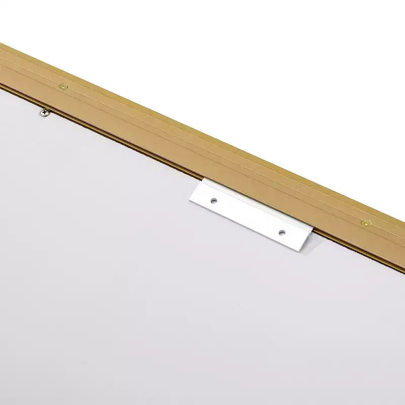 Specchio da parete LED per bagno 40x30 pollici con antiappannamento, cornice in alluminio e vetro flottante HD