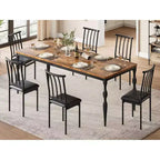 Tavolo da Pranzo Rettangolare per 6 Persone – Tavolo da Cucina Grande con Piano da 190 cm