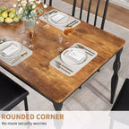 Tavolo da Pranzo Rettangolare per 6 Persone – Tavolo da Cucina Grande con Piano da 190 cm