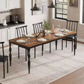 Rectangular Dining Table for 6, 78.8 Inch Rustic Farmhouse Kitchen Table with Large Tabletop
