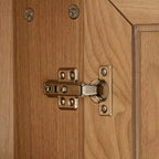 Credenza a Buffet con 4 Ante in Vetro e Ripiani Regolabili