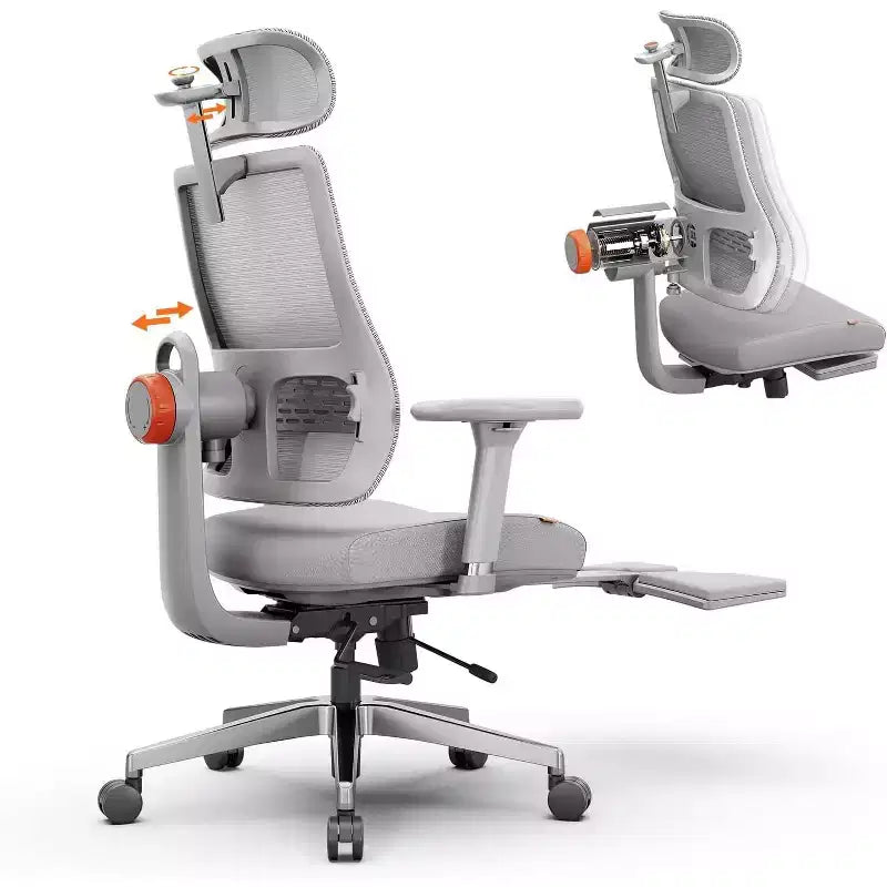 Sedia da ufficio ergonomica con supporto lombare auto-seguente