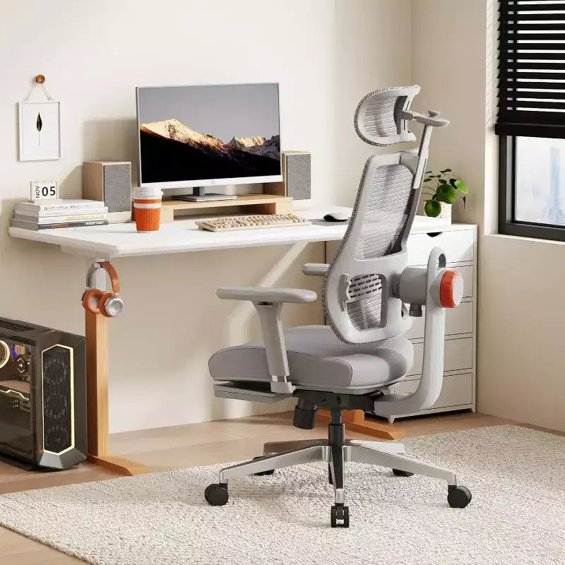 Sedia da ufficio ergonomica con supporto lombare auto-seguente