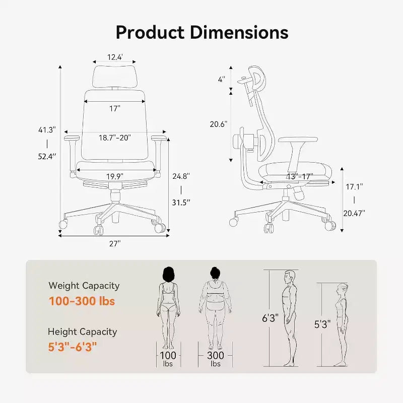 Sedia da ufficio ergonomica con supporto lombare auto-seguente