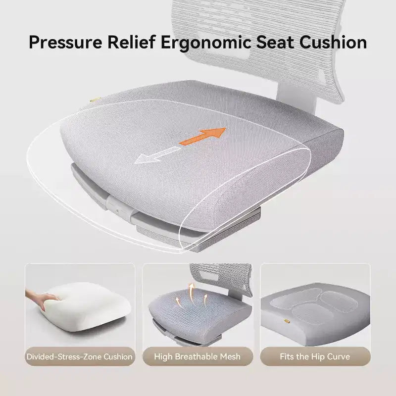 Sedia da ufficio ergonomica con supporto lombare auto-seguente