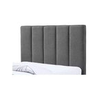 Letto estraibile doppio in tessuto effetto lino