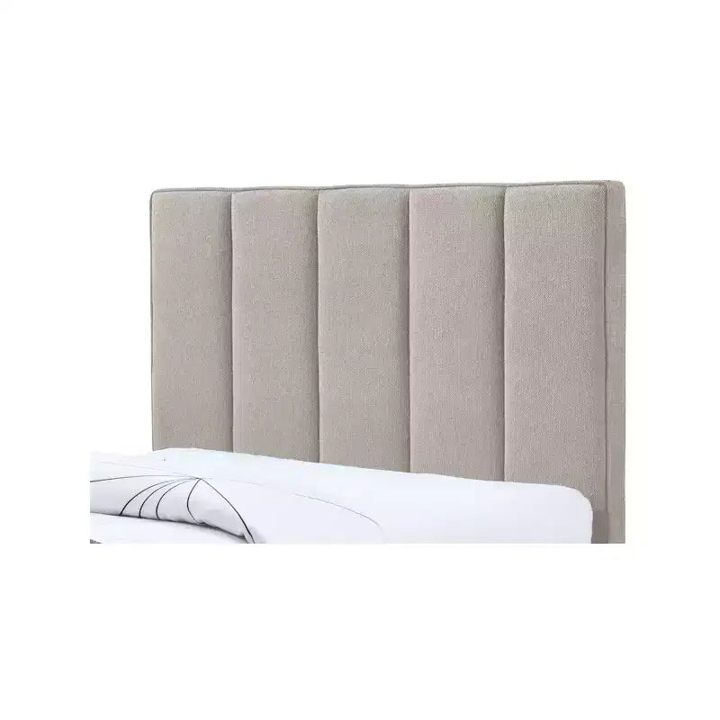 Letto estraibile doppio in tessuto effetto lino