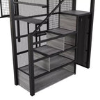 Letto a soppalco full size con scrivania, armadio e scala contenitore