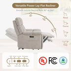 Poltrona Reclinabile Motorizzata per Asilo Nido con Funzione Power Lay Flat, Altoparlanti Bluetooth e Supporto Lombare