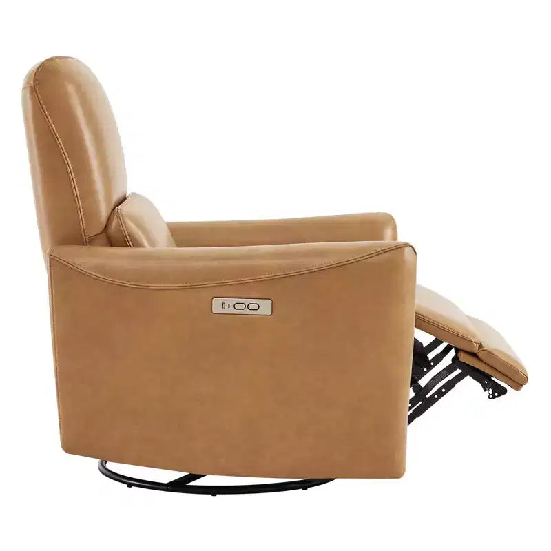 Poltrona Reclinabile Girevole con Funzione Glider e Porte USB