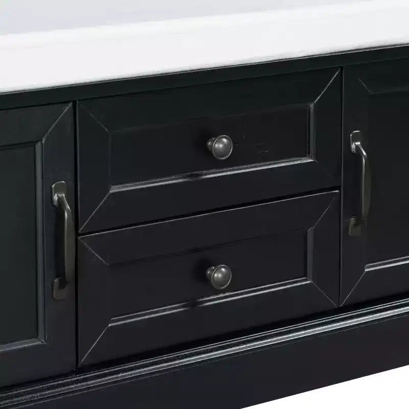 Mobiletto contenitore con 2 cassetti e 2 ante – Mobiletto decorativo per soggiorno, corridoio e ingresso