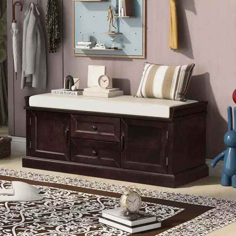 Mobiletto contenitore con 2 cassetti e 2 ante – Mobiletto decorativo per soggiorno, corridoio e ingresso
