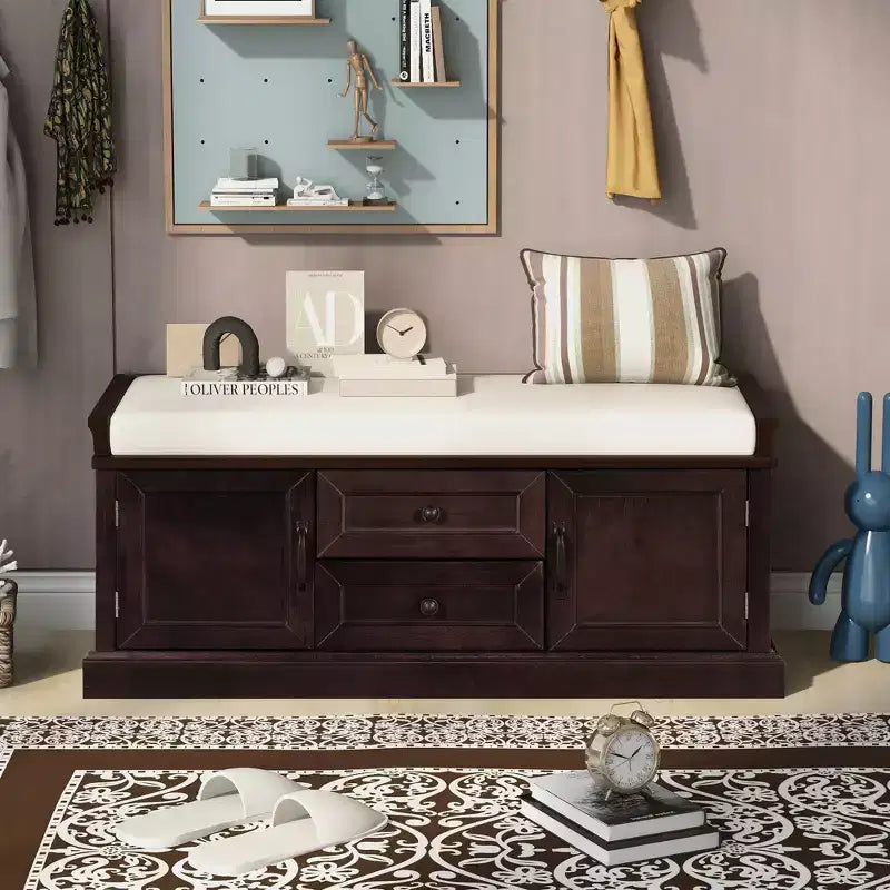 Mobiletto contenitore con 2 cassetti e 2 ante – Mobiletto decorativo per soggiorno, corridoio e ingresso