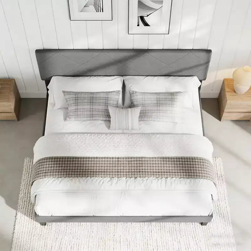 Struttura letto imbottita King Size con testiera