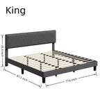 Struttura letto imbottita King Size con testiera