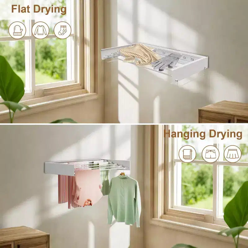 Stendibiancheria pieghevole da parete