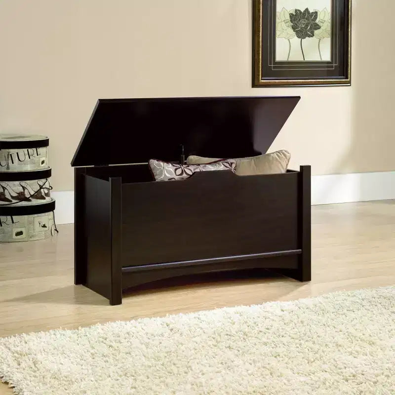 Cassa portaoggetti in legno – Finitura espresso scuro